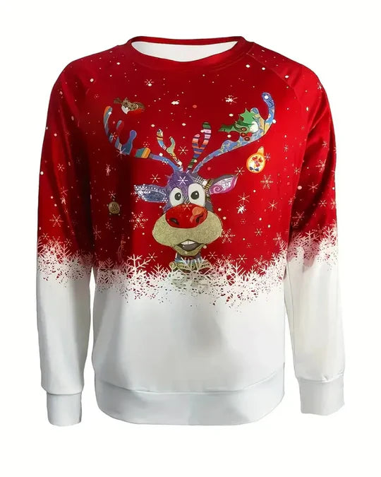 Women's round neck christmas sweater