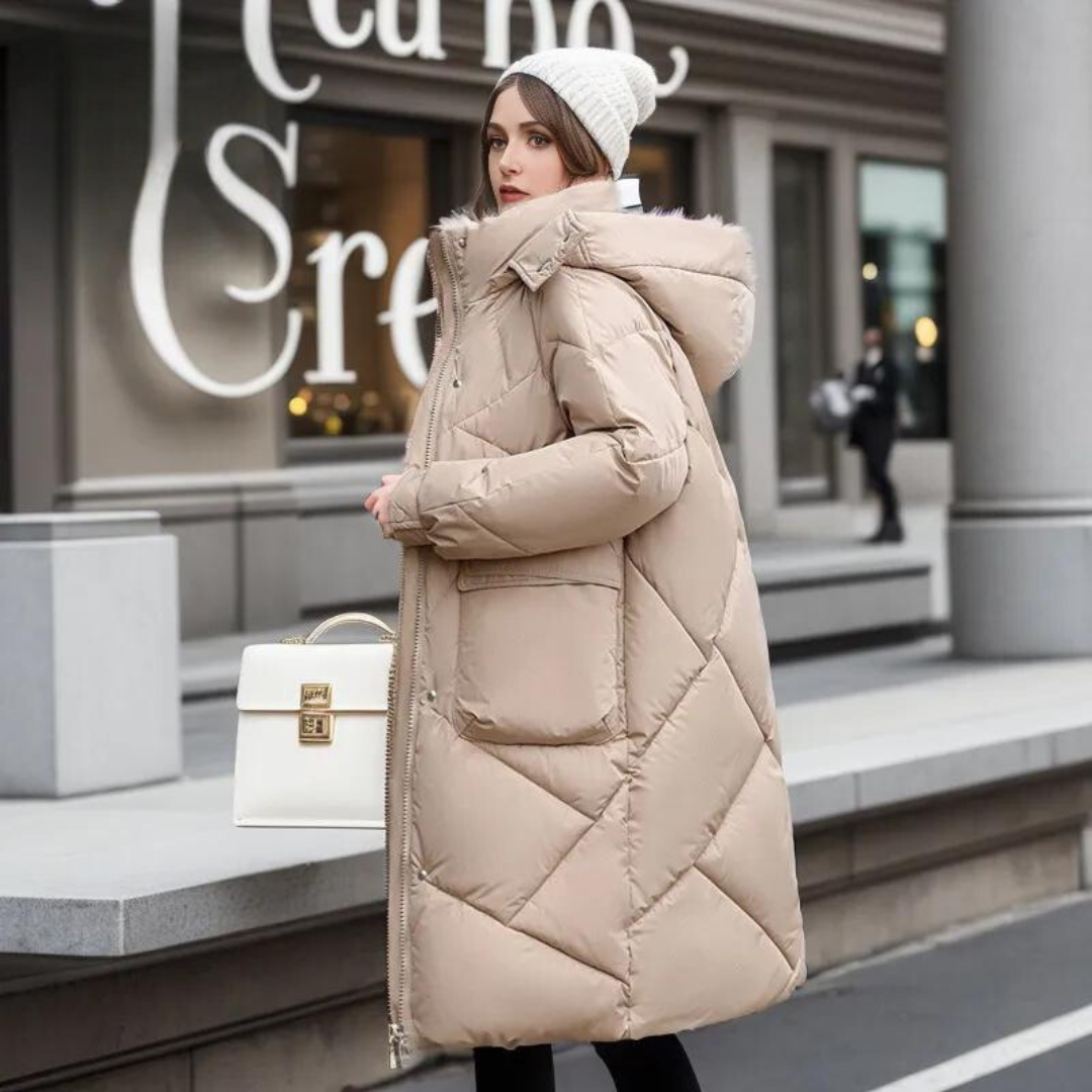 Thickened Down Knee-Length Winter Cotton Coat