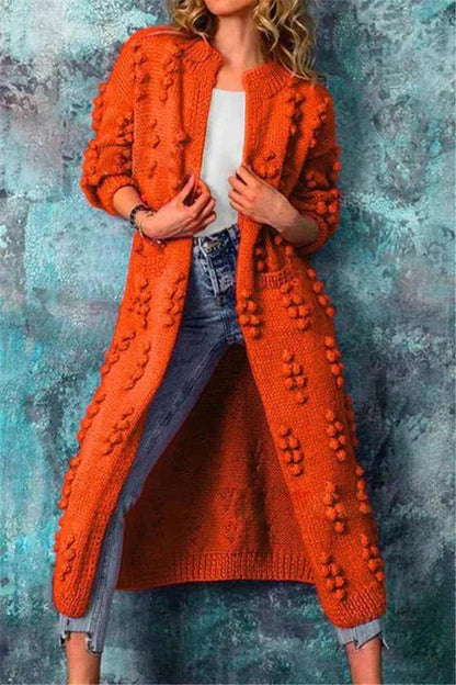 Women's luxurious knitted warm cardigan