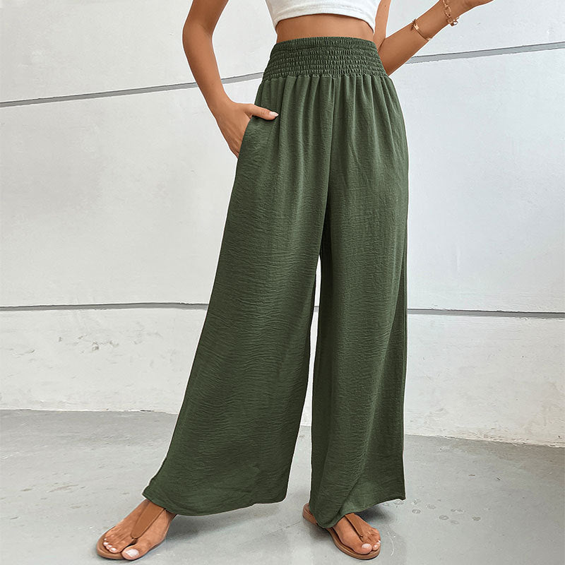 Wilma - solid color flared wide-leg pants