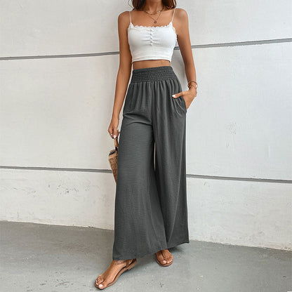 Wilma - solid color flared wide-leg pants