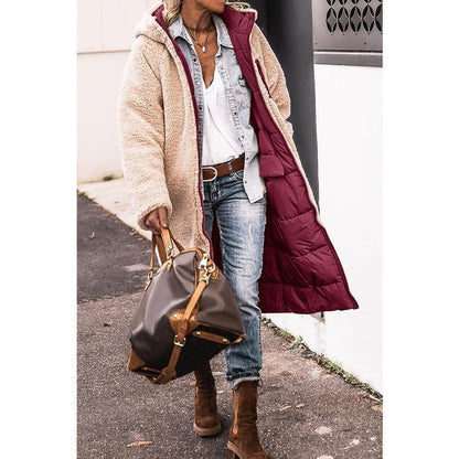 Women's long, comfortable coat