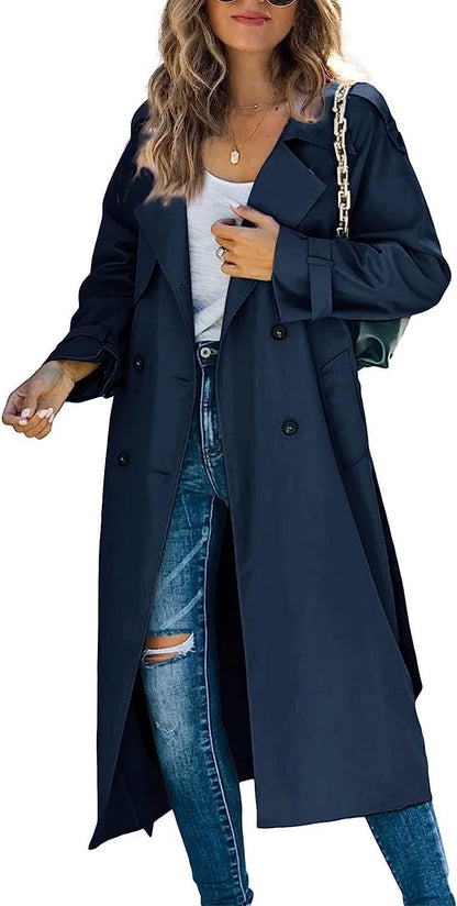 Phoebe - Windproof trench coat with long sleeves