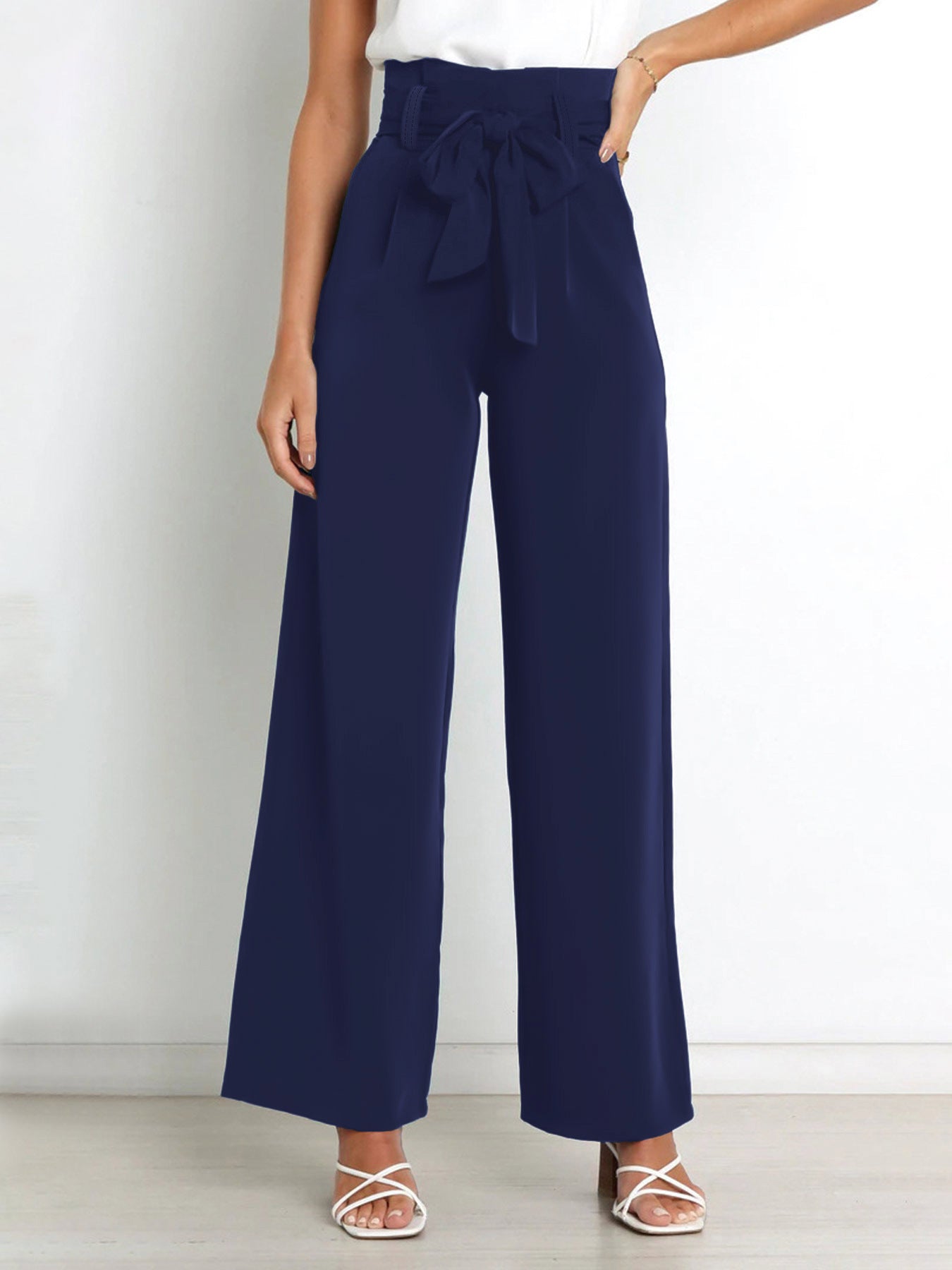 Women's stylish elegant wide leg trousers