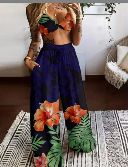Boho Chic High-Waisted Two-Piece Set
