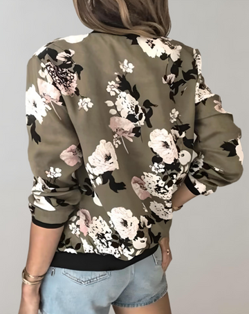 Women's floral print bomber jacket