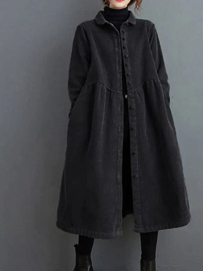 Women's retro loose casual jacket long sleeve