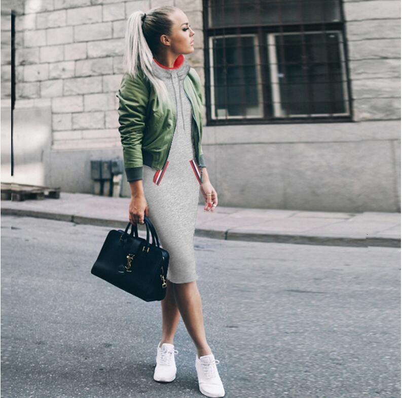 Women's long sleeve high collar sweater dress