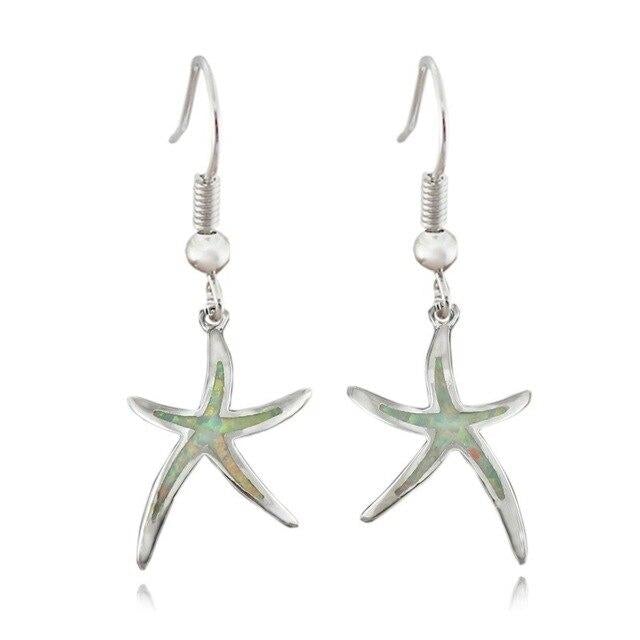 Radiant starfish opal earrings