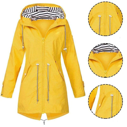 Striped Hooded Windbreaker Jacket