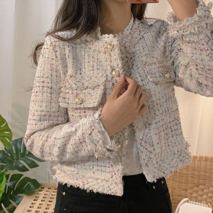 Women's stylish tweed coat