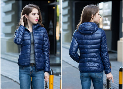 Women's ultra-light reversible down jacket