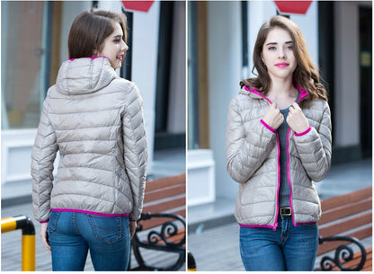 Women's ultra-light reversible down jacket