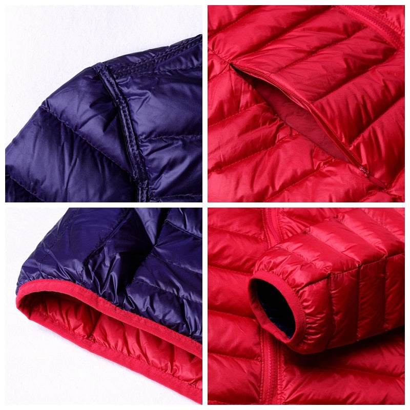 Women's ultra-light reversible down jacket