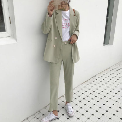 Women's loose style suit jacket and pants