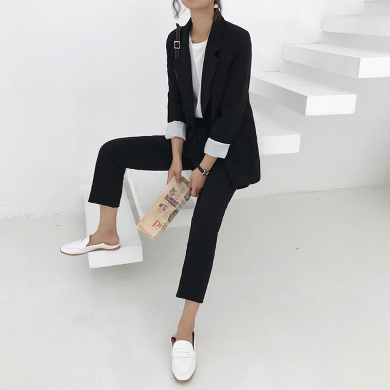 Women's loose style suit jacket and pants