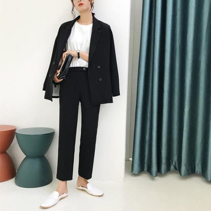 Women's loose style suit jacket and pants