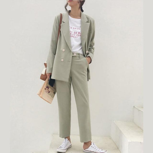 Loose Fit Suit Jacket and Pants
