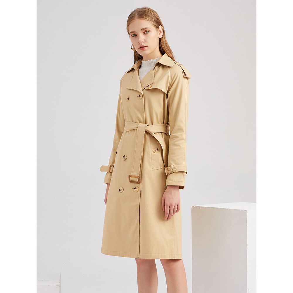 Long Waist Fashion Windbreaker Coat