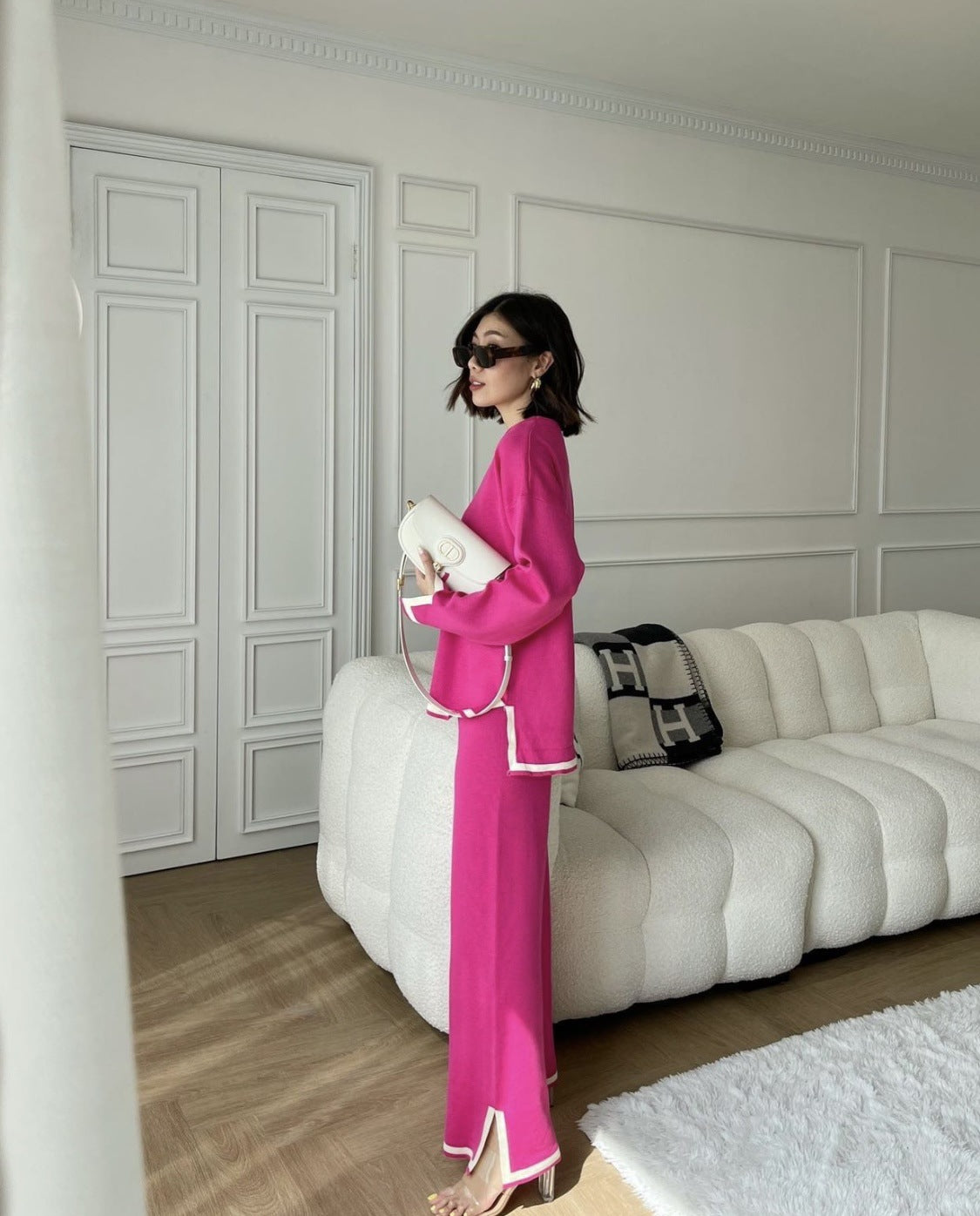 Lana - casual knitted set [top+pants]