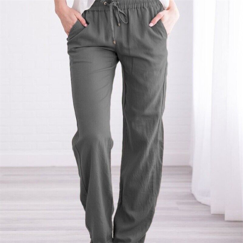 Women's casual drawstring trousers