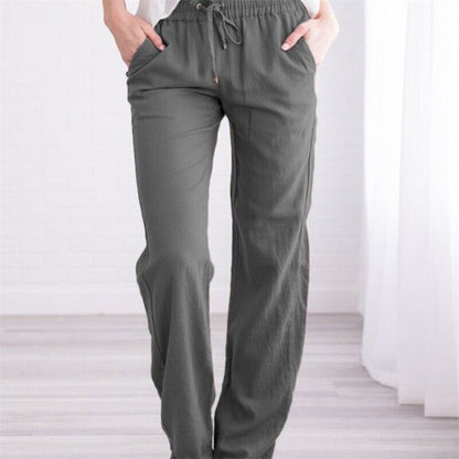Women's casual drawstring trousers