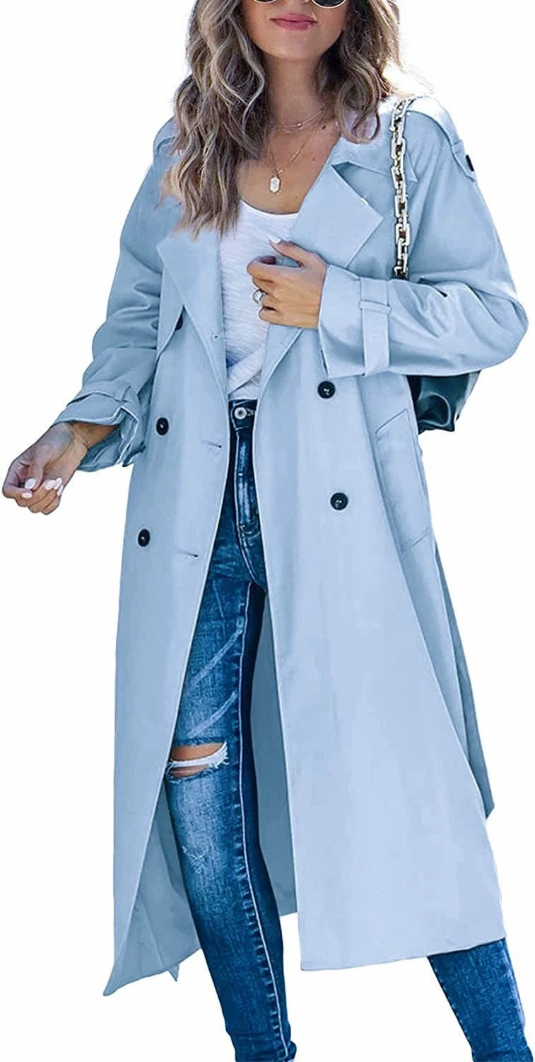 Phoebe - Windproof trench coat with long sleeves