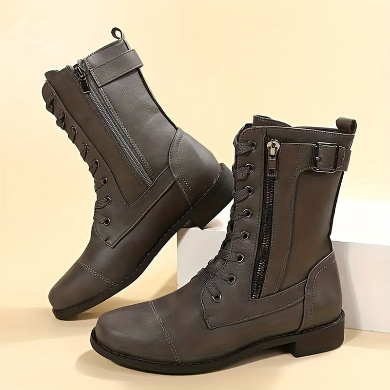 Women's orthopedic boots with side zip