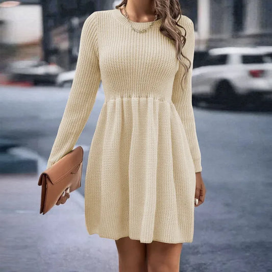 Cozy Fitted Long Sleeve Knitted Dress