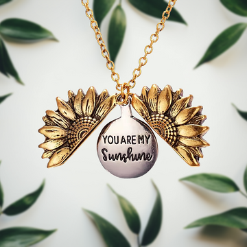 Radiant sunflower pendant necklace