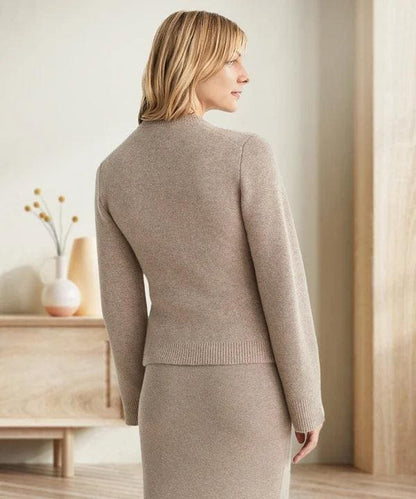Soft lazy style knitted cardigan sweater jacket for women