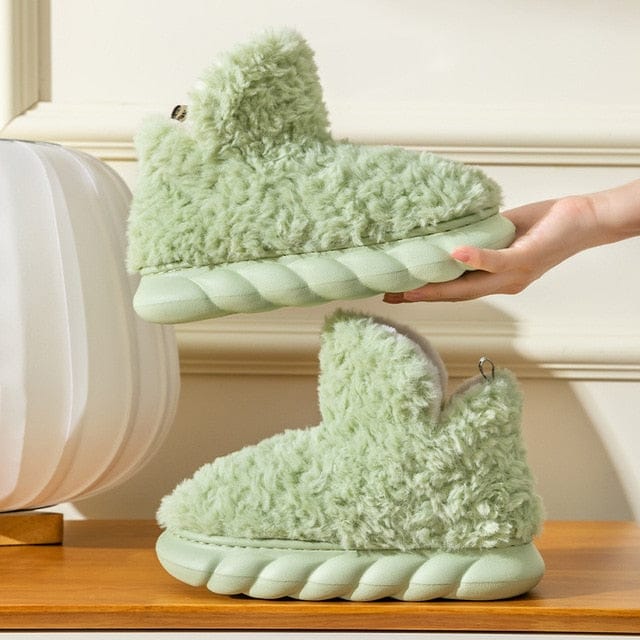 Women's winter non-slip plush slippers