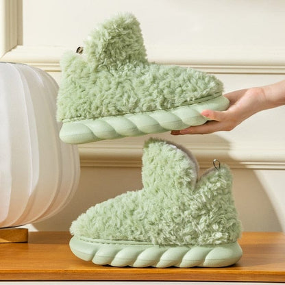 Women's winter non-slip plush slippers