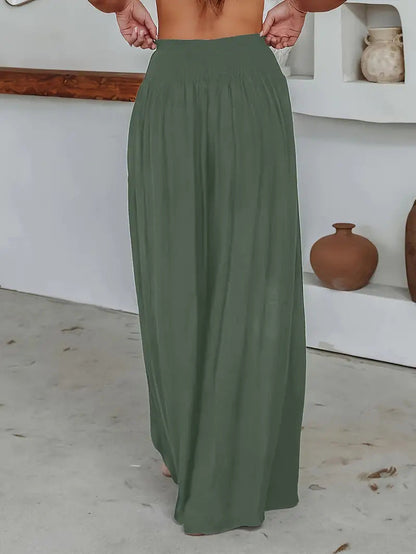 Women's casual loose trousers with elastic waistband