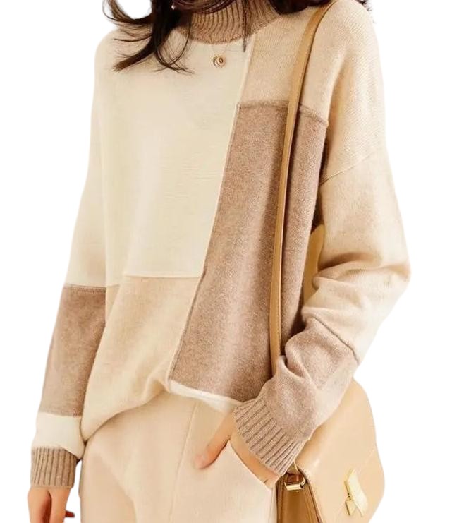 Women's large size knitted sweater
