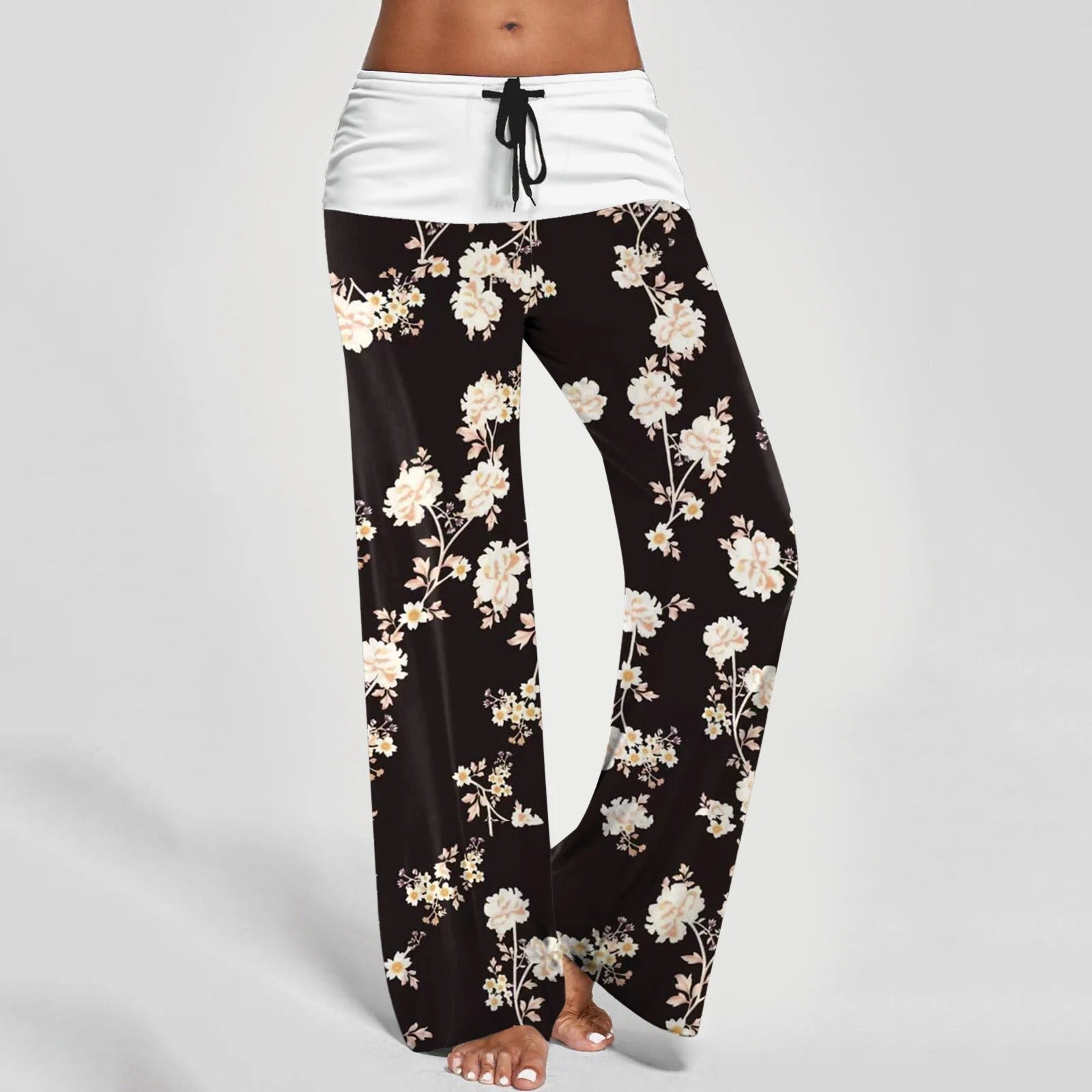 Women's casual printed street fashion straight pants