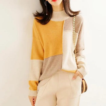 Women's large size knitted sweater