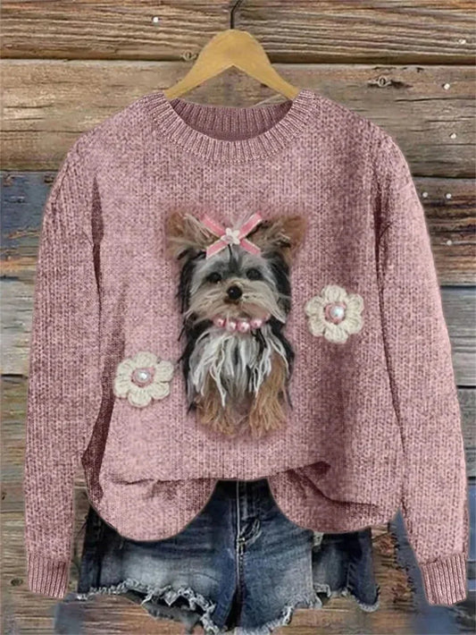 3D Printed Animal Pattern Crewneck Sweatshirt