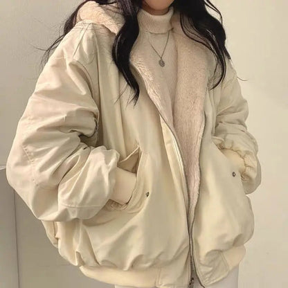 Women's two-sided hooded jacket