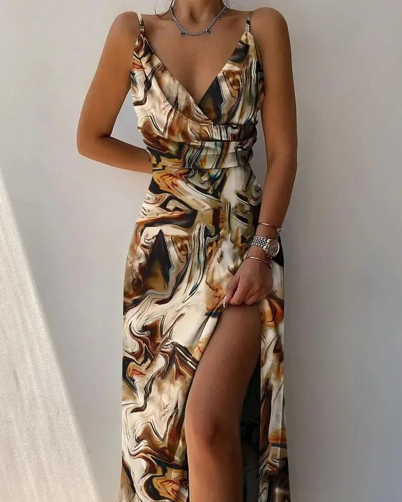 Kathleen - Elegant long dress with slit