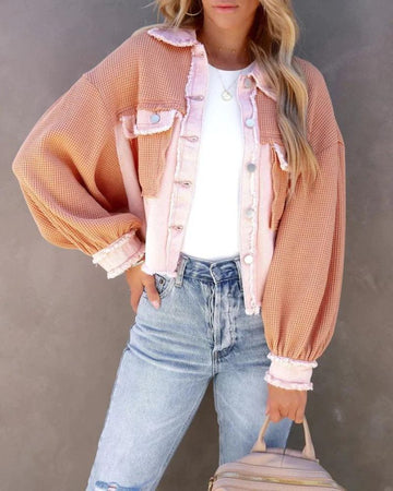 Eviane - Vintage short patchwork jacket for women