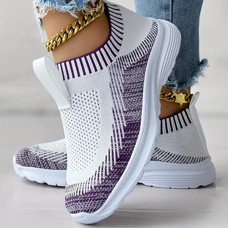 Women's knitted casual sneakers