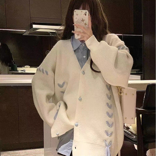 Loose Knit Tie Cardigan