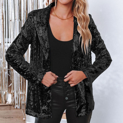 Women's elegant blazer with sequins