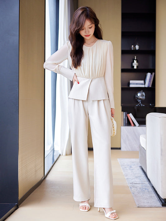 Slim Fit Long Sleeve Top and Pants Set