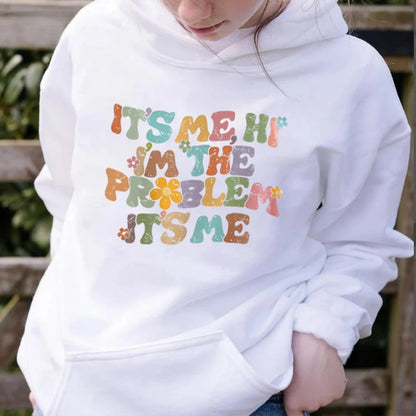 Women's letter print long-sleeve hoodie pullover