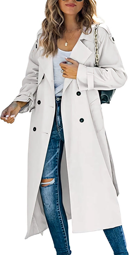 Phoebe - Windproof trench coat with long sleeves