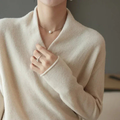Amelia Wrap Pullover | V-Neck Relaxed Fit Pullover
