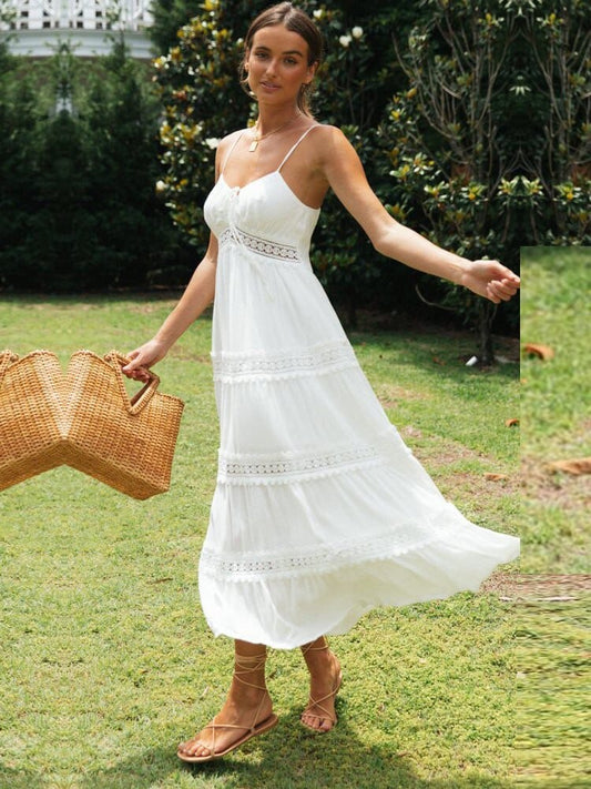 Lace Crochet Relaxed Fit Maxi Dress