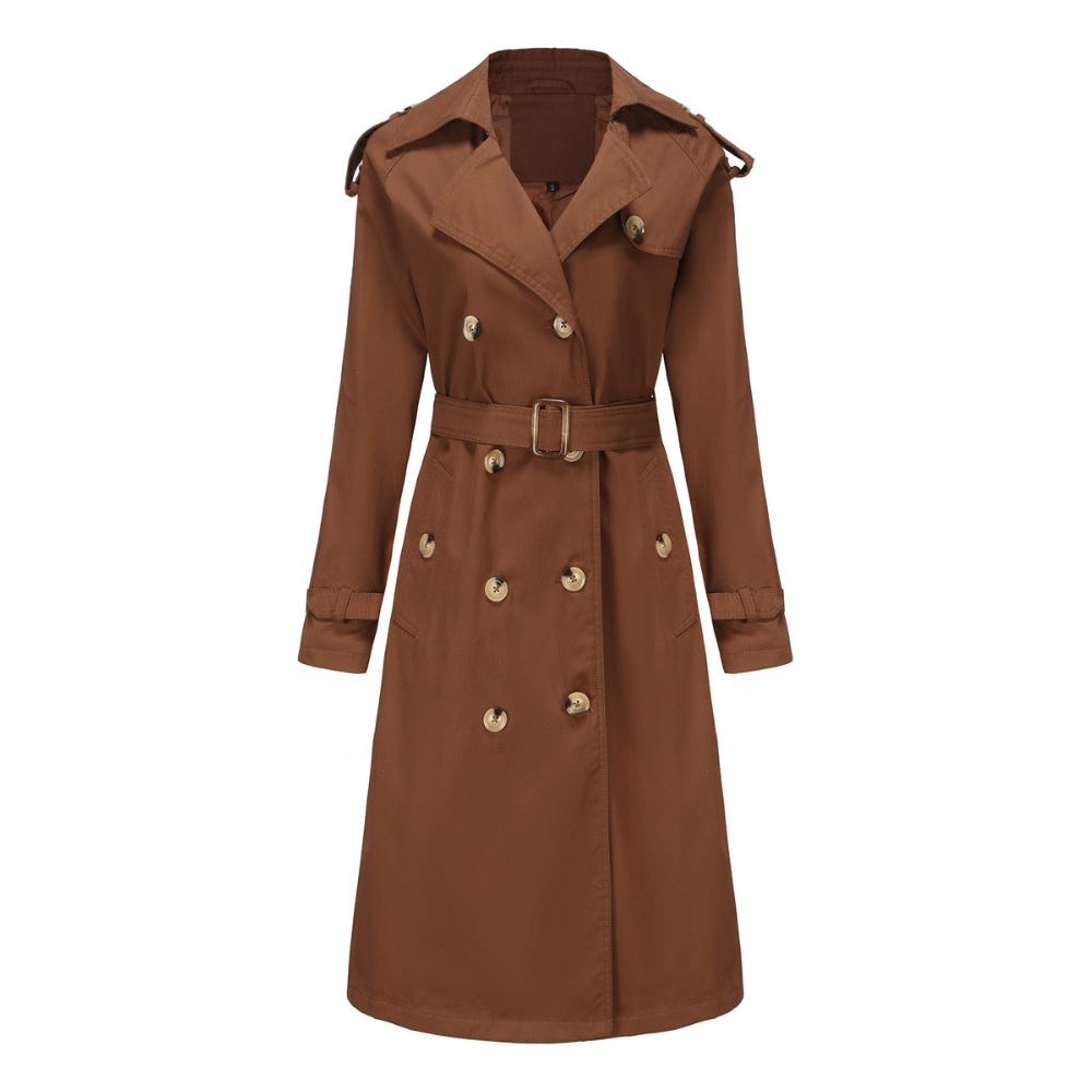 Long Waist Fashion Windbreaker Coat